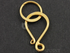 Gold Vermeil Hook Clasp w/Ring, (VM/6427)